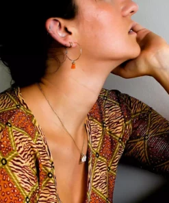 Giulia Letzi + META Jewelry Emma Upcycled Hoop Earrings - Orange