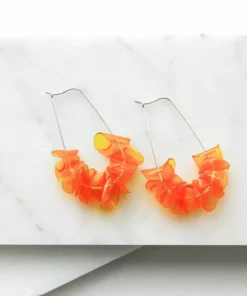 Giulia Letzi + META Jewelry Leona Upcycled Drop Earrings - Orange