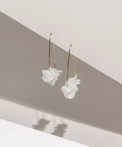 Giulia Letzi + META Jewelry Leona Upcycled Drop Earrings - White