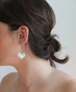 Giulia Letzi + META Jewelry Leona Upcycled Drop Earrings - White