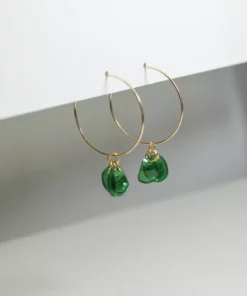 Giulia Letzi + META Jewelry Emma Upcycled Hoop Earrings - Emerald Best Sellers