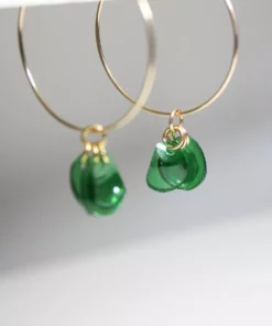 Giulia Letzi + META Jewelry Emma Upcycled Hoop Earrings - Emerald Best Sellers
