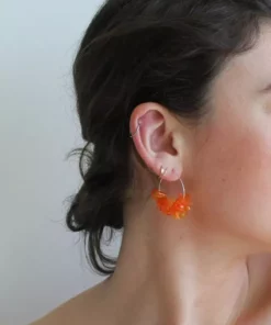 Giulia Letzi + META Jewelry Alice Upcycled Hoop Earrings - Orange