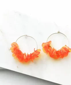 Giulia Letzi + META Jewelry Alice Upcycled Hoop Earrings - Orange 8 Giulia Letzi + META Jewelry Alice Upcycled Hoop Earrings - Orange
