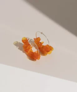 Giulia Letzi + META Jewelry Alice Upcycled Hoop Earrings - Orange