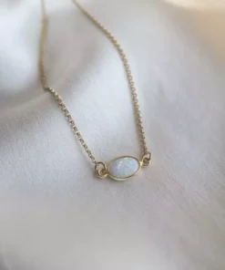 Iron Oxide Gold Flashy Opal Choker