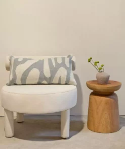 Kiliim Gray Scribbles Wool Throw Pillow Cover New Arrivals