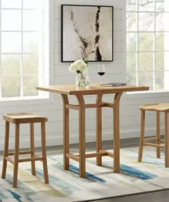 Greenington Furniture Tulip Counter Stool Set - Caramelized