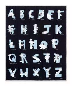 Haptic Lab Floral Alphabet Baby Quilt Quilts + Blankets