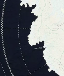 Haptic Lab Home Goods Antarctica Map Throw Quilt