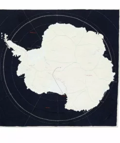 Haptic Lab Home Goods Antarctica Map Throw Quilt