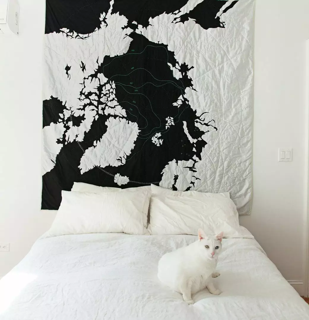 Haptic Lab Arctic Map Throw Quilt Home Goods 2 Haptic Lab Arctic Map Throw Quilt Home Goods