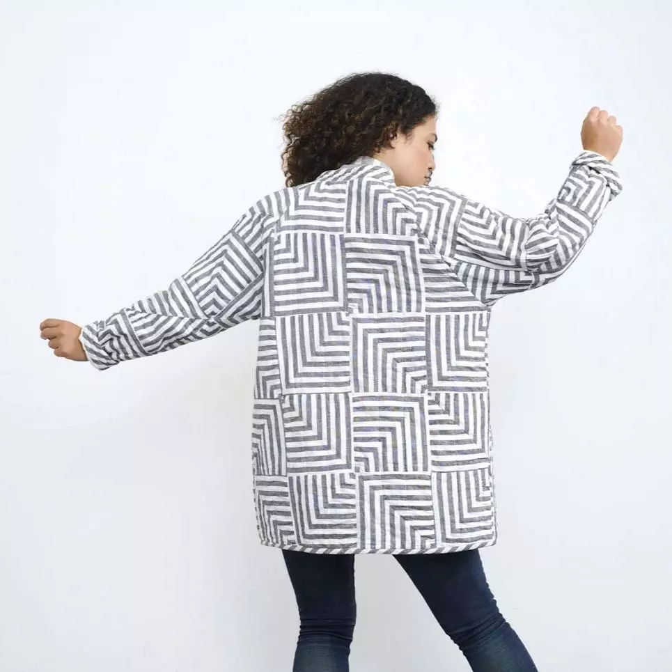 Haptic Lab Sale Broken Stripes Quilt Coat 2 Haptic Lab Sale Broken Stripes Quilt Coat