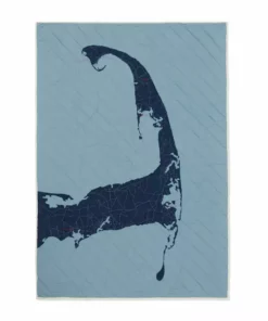 Haptic Lab Cape Cod Map Throw Quilt