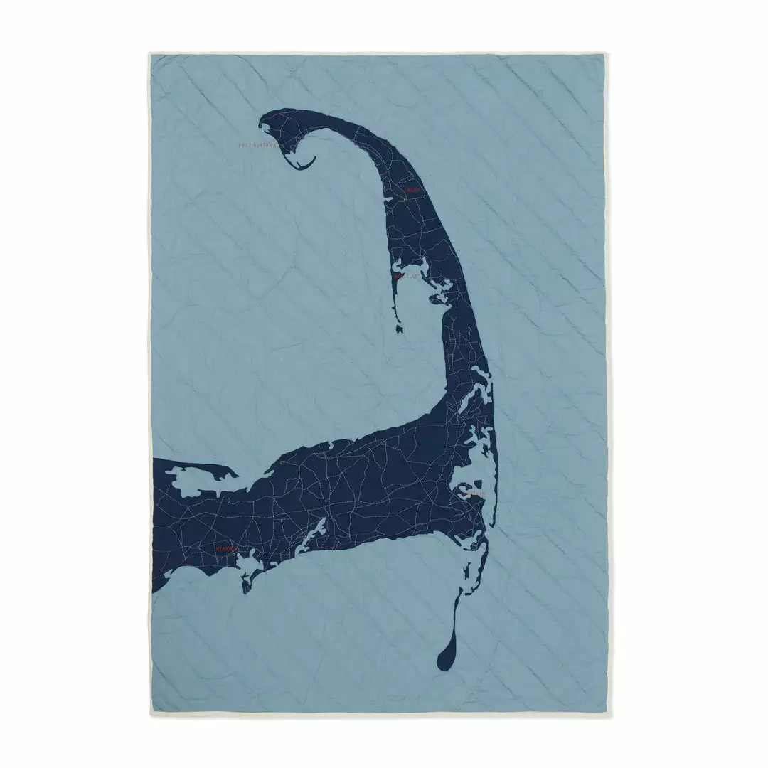 Haptic Lab Cape Cod Map Throw Quilt 1 Haptic Lab Cape Cod Map Throw Quilt