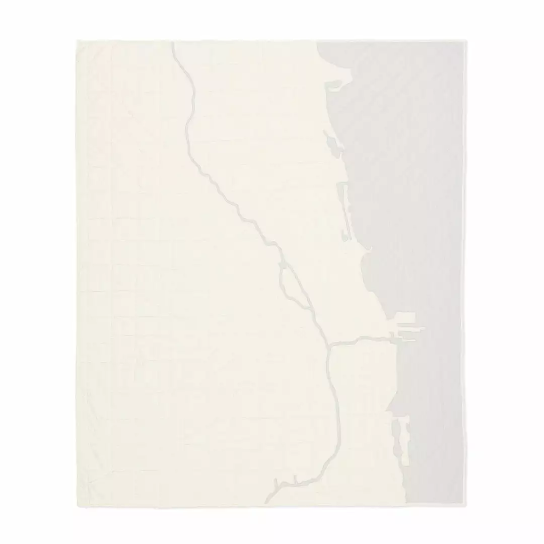 Haptic Lab Home Goods Chicago Map Throw Quilt 1 Haptic Lab Home Goods Chicago Map Throw Quilt