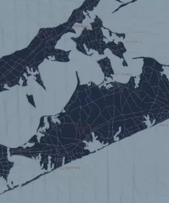 Haptic Lab Hamptons Map Throw Quilt