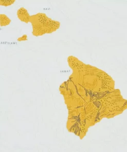 Haptic Lab Hawaii Map Throw Quilt