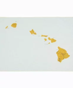 Haptic Lab Hawaii Map Throw Quilt