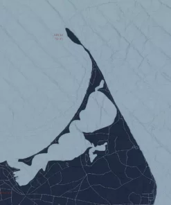 Haptic Lab Nantucket Map Throw Quilt