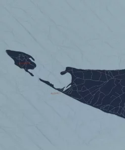 Haptic Lab Nantucket Map Throw Quilt