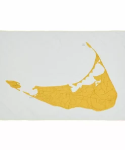 Haptic Lab Nantucket Map Throw Quilt