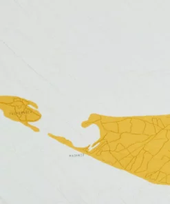 Haptic Lab Nantucket Map Throw Quilt