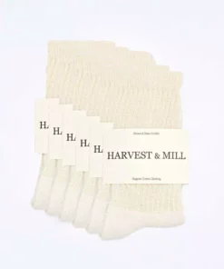 Harvest & Mill Women's 6 Pack Crew Socks
