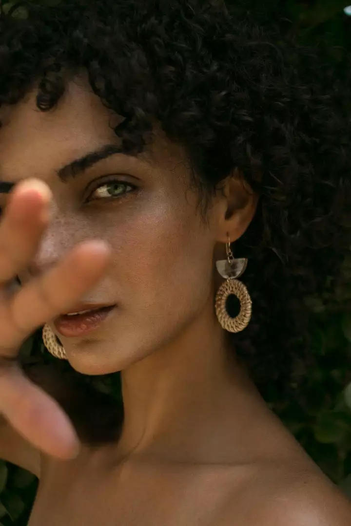 Hathorway Ninh Binh Horn & Rattan Crescent & Donut Earrings BIPOC Owned 2 Hathorway Ninh Binh Horn & Rattan Crescent & Donut Earrings BIPOC Owned