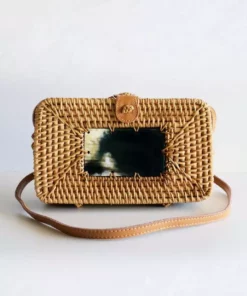 Hathorway Xo Dang Rectangular Horn And Rattan Handbag Accessories