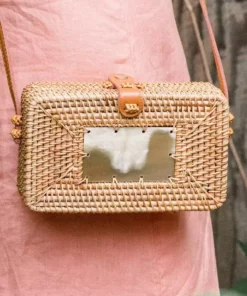 Hathorway Xo Dang Rectangular Horn And Rattan Handbag Accessories