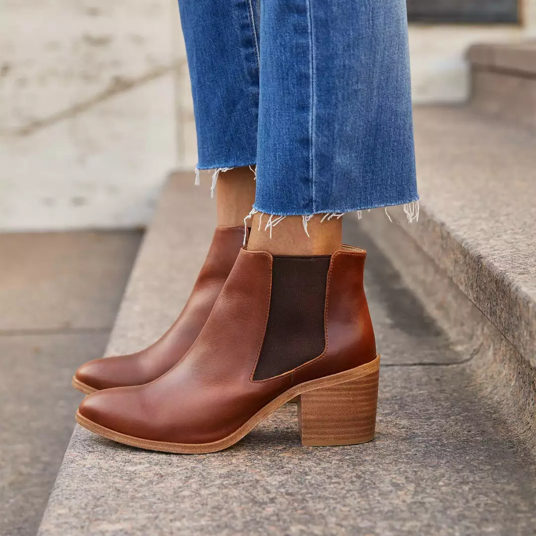 Nisolo Heeled Chelsea Boot - Brandy Shoes 2 Nisolo Heeled Chelsea Boot - Brandy Shoes