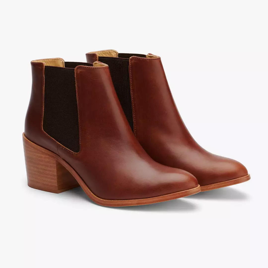 Nisolo Heeled Chelsea Boot - Brandy Shoes 1 Nisolo Heeled Chelsea Boot - Brandy Shoes