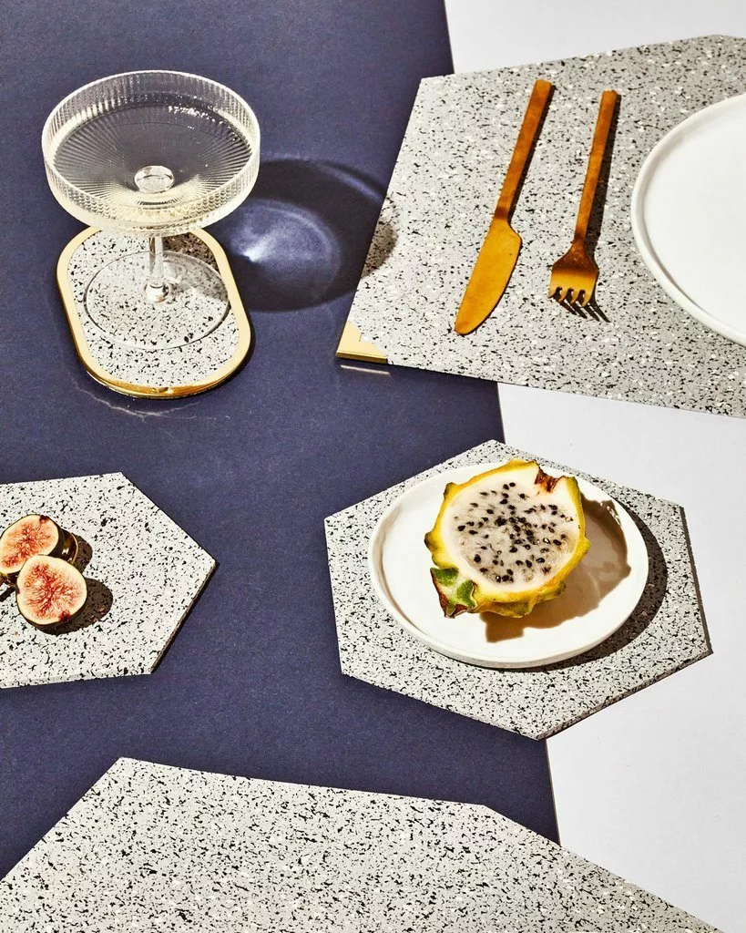 Slash Objects Hex Recycled Rubber Trivet Set - Gris Kitchen + Dining 7 Slash Objects Hex Recycled Rubber Trivet Set - Gris Kitchen + Dining