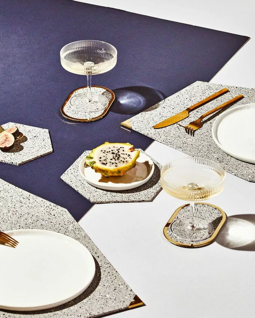 Slash Objects Hex Recycled Rubber Trivet Set - Gris Kitchen + Dining 8 Slash Objects Hex Recycled Rubber Trivet Set - Gris Kitchen + Dining