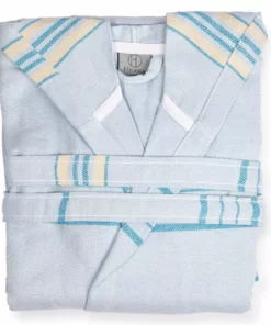 Hilana: Upcycled Cotton Home Goods Antalya Unisex Turkish Bathrobe - Beige