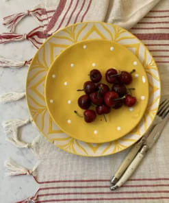 Hilana: Upcycled Cotton Kayseri Upcycled Tablecloth And Napkin Set - Red 8 Hilana: Upcycled Cotton Kayseri Upcycled Tablecloth And Napkin Set - Red