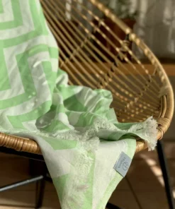 Hilana: Upcycled Cotton Mersin Upcycled Chevron Turkish Towel / Blanket - Green Home Goods 9 Hilana: Upcycled Cotton Mersin Upcycled Chevron Turkish Towel / Blanket - Green Home Goods