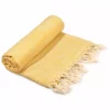 Hilana: Upcycled Cotton Yalova Upcycled Marbled Turkish Towel / Blanket - Yellow Best Sellers