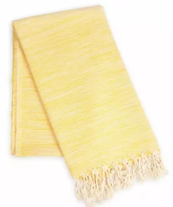 Hilana: Upcycled Cotton Yalova Upcycled Marbled Turkish Towel / Blanket - Yellow Best Sellers 16 Hilana: Upcycled Cotton Yalova Upcycled Marbled Turkish Towel / Blanket - Yellow Best Sellers