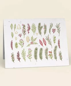 Cute Root Holiday Leaves Plantable Cards - 10 Pack
