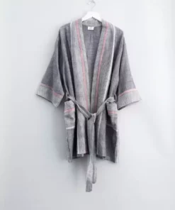 Home & Loft Tribeca Short Turkish Robe - Charcoal Best Sellers