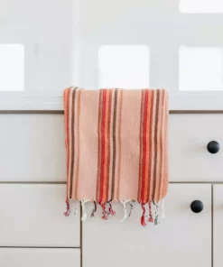 Home & Loft Hudson Turkish Hand Towel - Flame