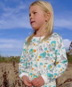 Honey Cake Tiger Kids' Magical Jungle Long Sleeve Dress