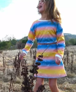 Honey Cake Tiger Kids' Sky's The Limit Long Sleeve Dress