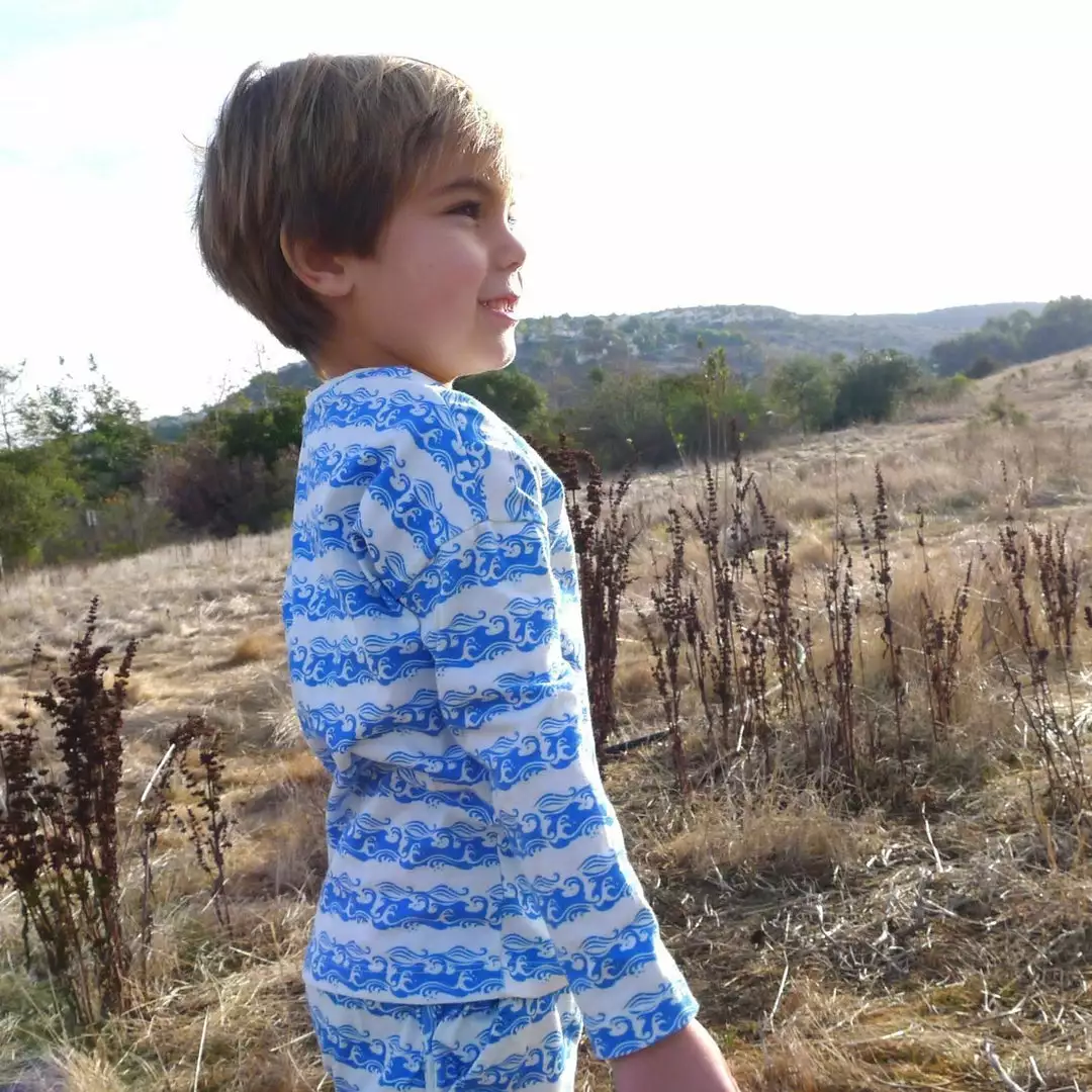 Honey Cake Tiger Kids' + Baby Kids' Hello Fun Wave Unisex Long Sleeve Tee 3 Honey Cake Tiger Kids' + Baby Kids' Hello Fun Wave Unisex Long Sleeve Tee