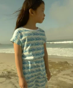 Honey Cake Tiger Kids' Hello Fun Wave Short Sleeve Dress 7 Honey Cake Tiger Kids' Hello Fun Wave Short Sleeve Dress