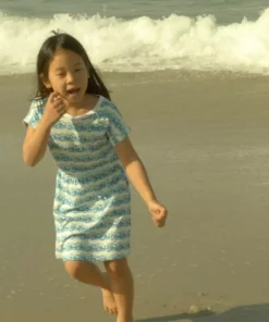 Honey Cake Tiger Kids' Hello Fun Wave Short Sleeve Dress 8 Honey Cake Tiger Kids' Hello Fun Wave Short Sleeve Dress