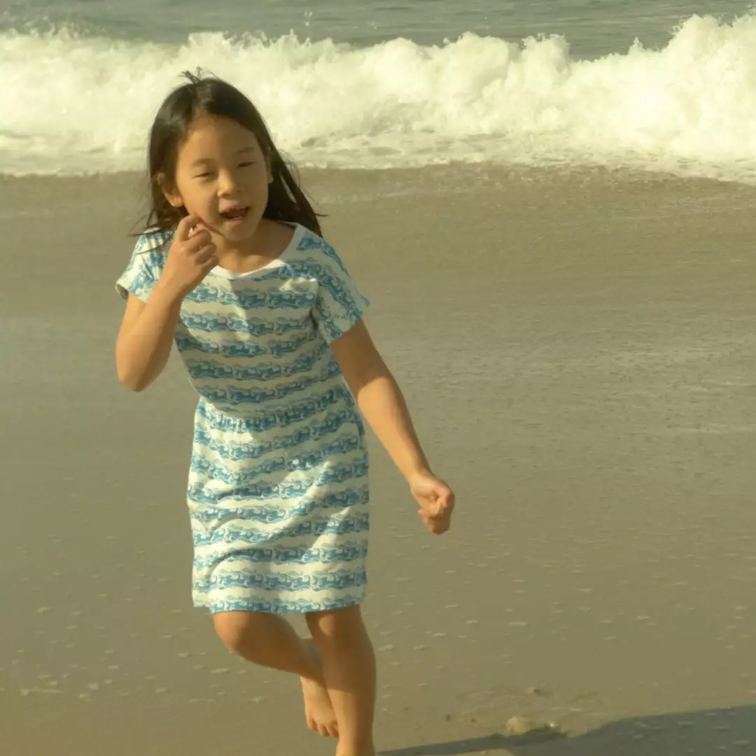 Honey Cake Tiger Kids' Hello Fun Wave Short Sleeve Dress 4 Honey Cake Tiger Kids' Hello Fun Wave Short Sleeve Dress