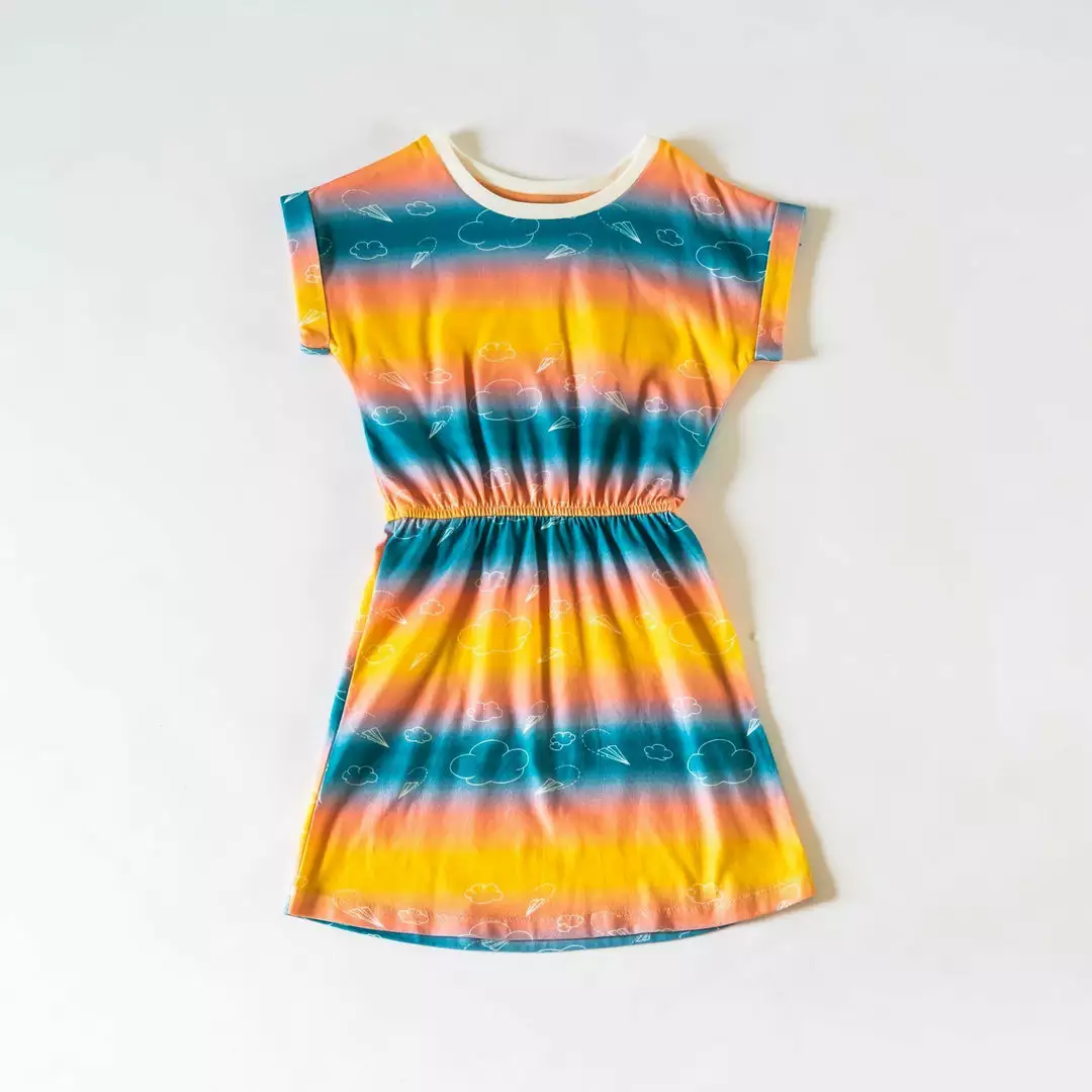 Honey Cake Tiger Kids' Sky's The Limit Short Sleeve Dress 1 Honey Cake Tiger Kids' Sky's The Limit Short Sleeve Dress